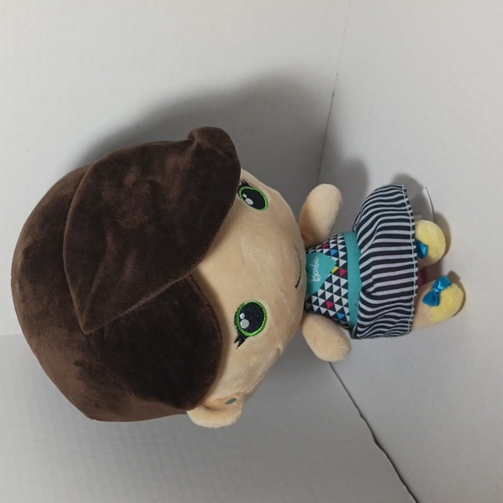 Barbie Plush Doll Brown Hair Ponytail 10"